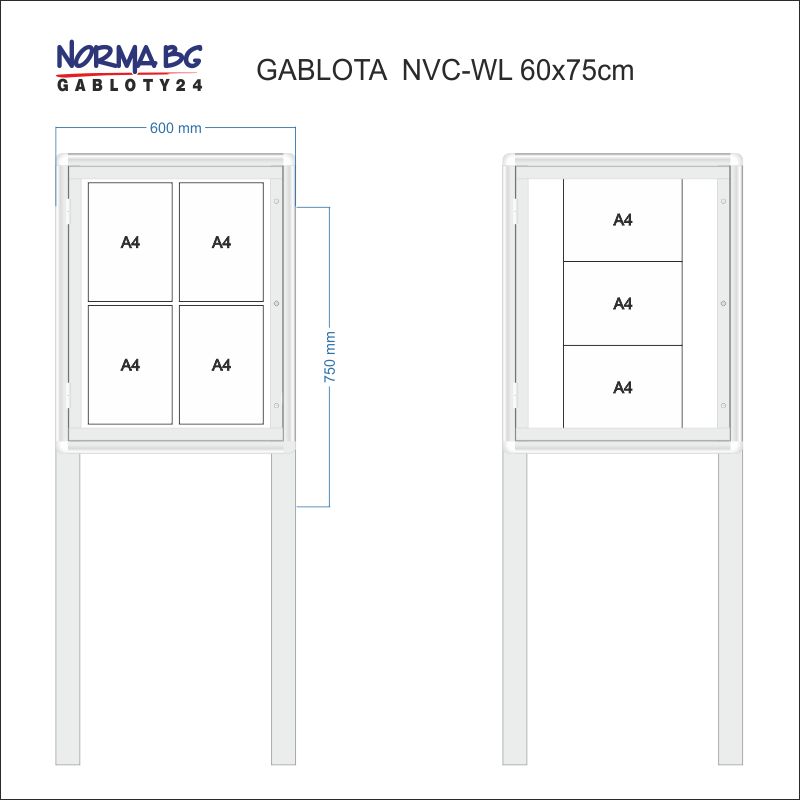 gablota NVC WL 60x75
